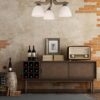 Lamkur Deckenleuchte ADRIANO 27470 natur Holz Glas Stahl H/L: ca. 23x40 cm E27 3 Brennstellen – Bild 5