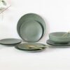 CreaTable Tafelservice Catania Eukalyptus grün Steinzeug 12 tlg. – Bild 4