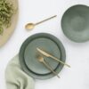 CreaTable Tafelservice Catania Eukalyptus grün Steinzeug 12 tlg. – Bild 5