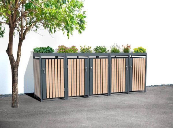Westmann Mülltonnenbox Planta braun B/H/L: ca. 332x124x84 cm – Bild 4