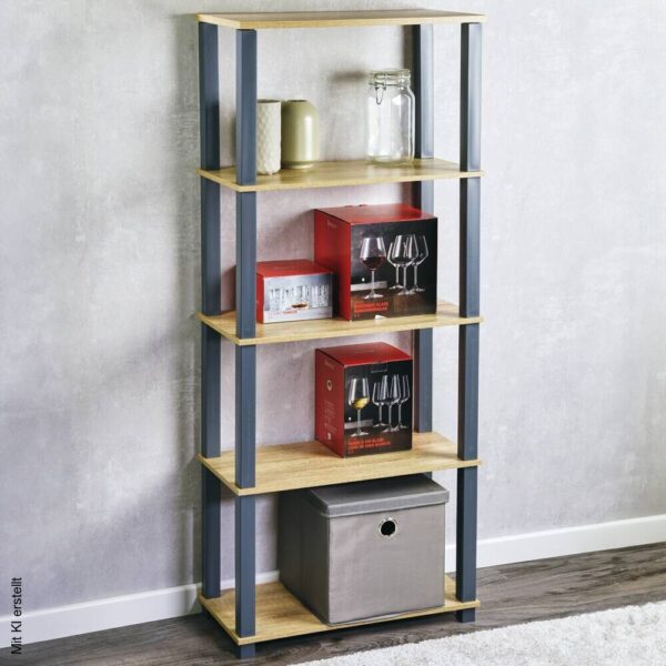 Kesper Regal grau Kunststoff B/H/L: ca. 29x147x60 cm – Bild 4