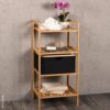 Regal schwarz Polyester B/H/L: ca. 33x93,5x44 cm – Bild 5