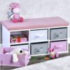 Kesper Kinder-Sitzbank rosa Polyester B/H/L: ca. 29,5x31x68 cm – Bild 3