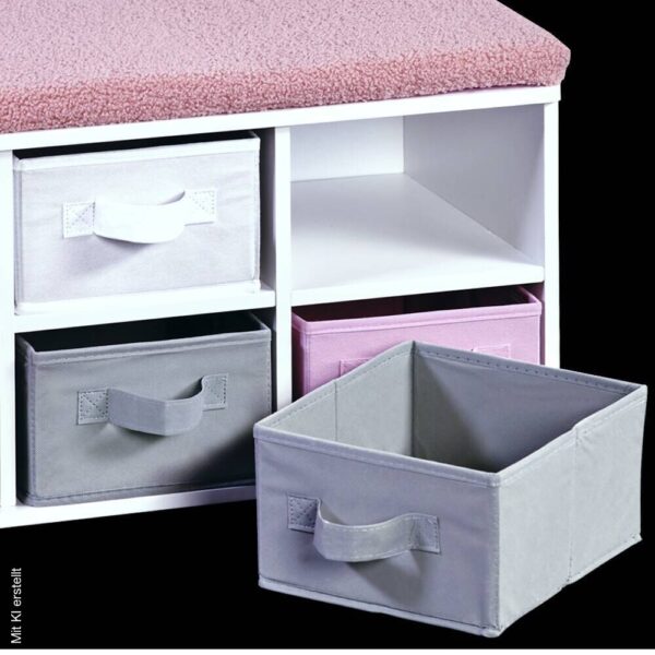 Kesper Kinder-Sitzbank rosa Polyester B/H/L: ca. 29,5x31x68 cm – Bild 4