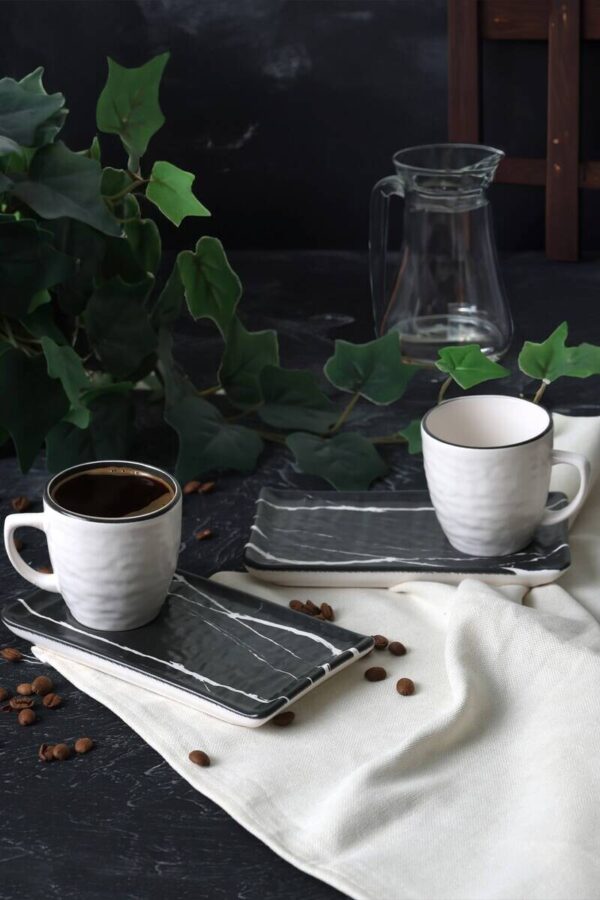 HermiaConcept Kaffeetassen-Set Quebec 4-tlg. multicolor Steinzeug HermiaConcept Kaffeetassen-Set Quebec 4-tlg. multicolor Steinzeug – Bild 5