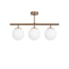 Opviq Deckenleuchte Atmaca bronze Glas Metall B/H/T/L/D: ca. 15x37x15x60x15 cm E14 3 Brennstellen – Bild 5
