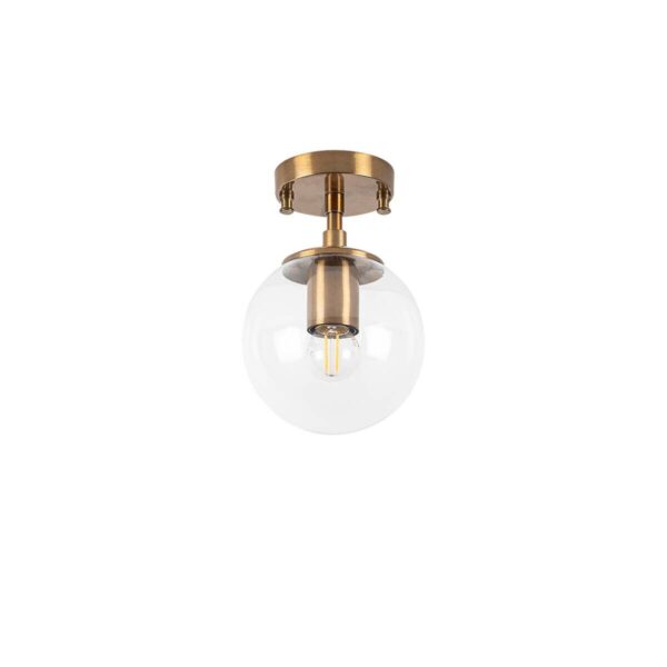 Opviq Deckenleuchte Atmaca bronze Glas Metall B/H/T/L/D: ca. 15x23x15x15x15 cm E14 1 Brennstellen – Bild 2
