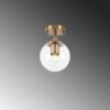 Opviq Deckenleuchte Atmaca bronze Glas Metall B/H/T/L/D: ca. 15x23x15x15x15 cm E14 1 Brennstellen – Bild 5