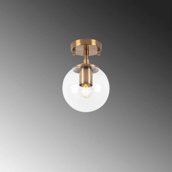 Opviq Deckenleuchte Atmaca bronze Glas Metall B/H/T/L/D: ca. 15x23x15x15x15 cm E14 1 Brennstellen – Bild 5