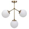 Opviq Deckenleuchte Damar gelb weiß Metall Glas B/H/T/L/D: ca. 15x43x15x43x15 cm E27 3 Brennstellen – Bild 3