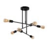 Opviq Deckenleuchte Flower schwarz Eisen B/H/T/L/D: ca. 75x50x75x75x75 cm E27 6 Brennstellen – Bild 2