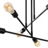 Opviq Deckenleuchte Flower schwarz Eisen B/H/T/L/D: ca. 75x50x75x75x75 cm E27 6 Brennstellen – Bild 3