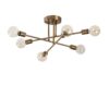 Opviq Deckenleuchte Flower bronze Metall B/H/T/L/D: ca. 64x30x64x64x64 cm E27 6 Brennstellen – Bild 3