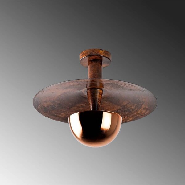 Opviq Deckenleuchte Kurt Kupfer Metall B/H/T/L/D: ca. 38x31x38x38x38 cm G9 1 Brennstellen – Bild 4