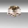 Opviq Deckenleuchte Way bronze Metall B/H/T/L/D: ca. 40x22x40x40x40 cm E27 3 Brennstellen – Bild 5