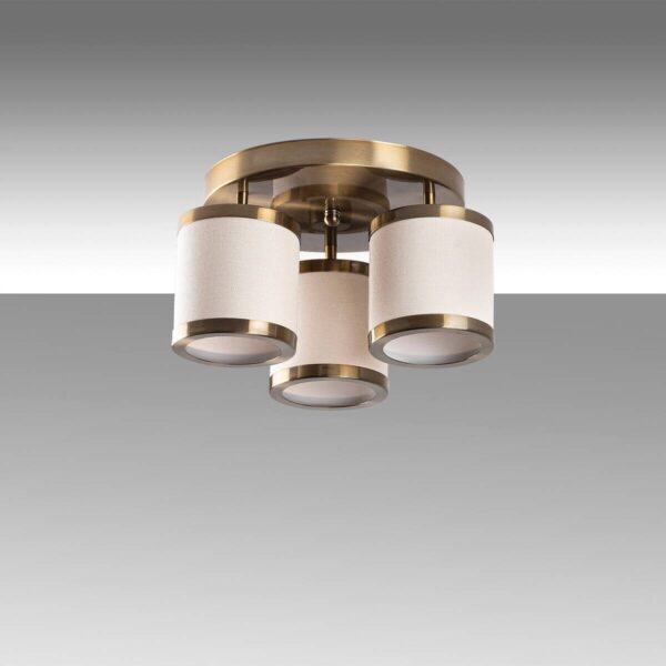Opviq Deckenleuchte Way bronze Metall B/H/T/L/D: ca. 40x22x40x40x40 cm E27 3 Brennstellen – Bild 5