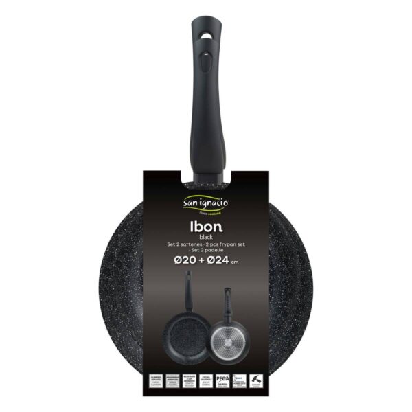 SAN IGNACIO Pfannen-Set IBON BLACK schwarz Aluminium 2 tlg. – Bild 5