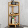 Eckregal natur Bambus B/H/L: ca. 23x70x23 cm – Bild 3