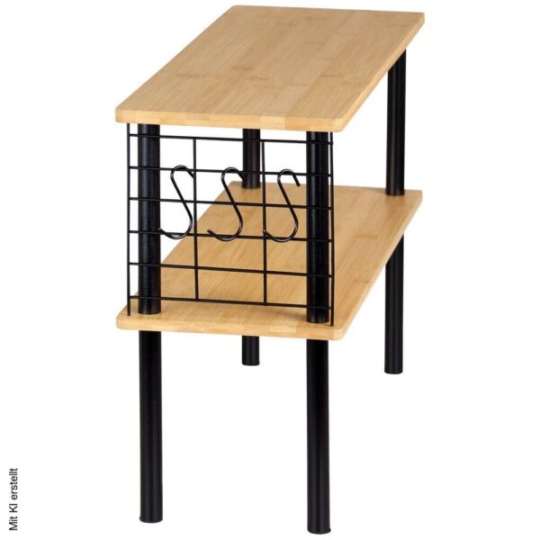 Kesper Küchenregal schwarz Bambus B/H/L: ca. 20x38x55 cm – Bild 4