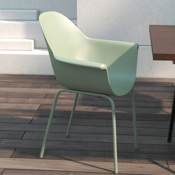 Outsunny Bistro-Set grün Kunststoff B/H/L: ca. 55x84x59 cm – Bild 4