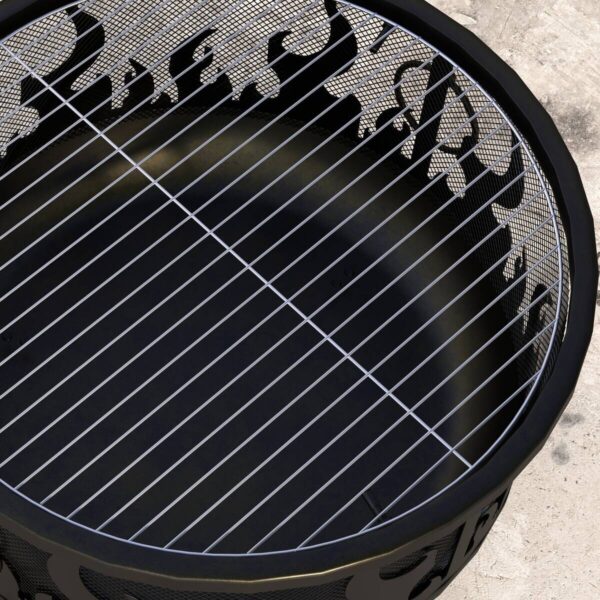 Outsunny Feuerschale schwarz Metall B/H/L: ca. 61x55x61 cm – Bild 5