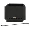 Outsunny Feuerschale schwarz Metall B/H/L: ca. 48x41x48 cm Outsunny Feuerschale schwarz Metall B/H/L: ca. 48x41x48 cm – Bild 2