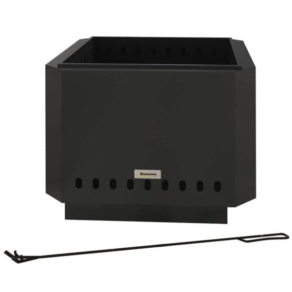 Outsunny Feuerschale schwarz Metall B/H/L: ca. 48x41x48 cm Outsunny Feuerschale schwarz Metall B/H/L: ca. 48x41x48 cm – Bild 2