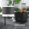 Outsunny Feuerschale schwarz Metall B/H/L: ca. 48x41x48 cm Outsunny Feuerschale schwarz Metall B/H/L: ca. 48x41x48 cm – Bild 4