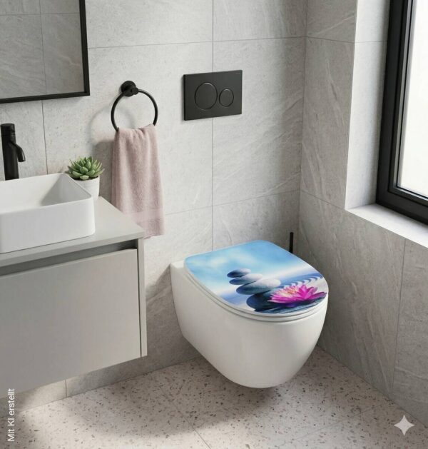 POCOline WC-Sitz Lotus blau Thermoplast – Bild 4