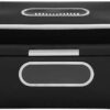 ECHTWERK Brotkasten Retro schwarz Metall B/H/L: ca. 23,8x17x42,5 cm – Bild 3