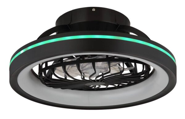 GLOBO LED-Deckenventilator DEANNE 3665 Opal schwarz H/D: ca. 20x48 cm max. 40 W – Bild 2