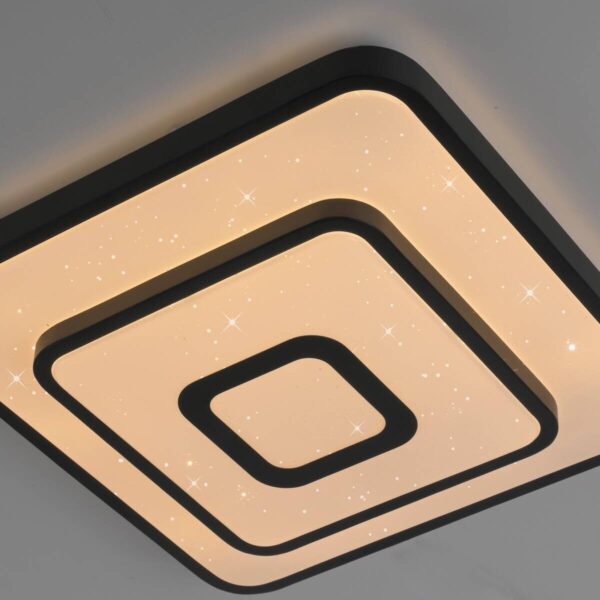 Just Light LED-Deckenleuchte Turanus schwarz B/H/L: ca. 37,5x8,5x37,5 cm – Bild 4