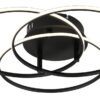 GLOBO Deckenleuchte Opal mattschwarz Metall Aluminium H/D: ca. 9,4x45,6 cm 1 Brennstellen – Bild 2