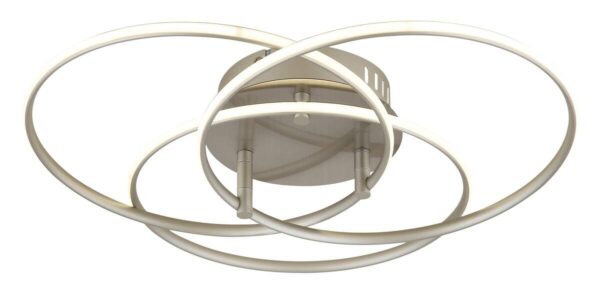 GLOBO Deckenleuchte Opal mattschwarz Metall Aluminium H/D: ca. 9,4x45,6 cm 1 Brennstellen – Bild 4