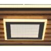 GLOBO Deckenleuchte Opal mattschwarz Metall MDF B/H: ca. 40x6 cm 1 Brennstellen – Bild 3
