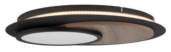 GLOBO Deckenleuchte mattschwarz Opal MDF Metall H/D: ca. 5,6x48 cm 1 Brennstellen – Bild 3