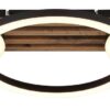 GLOBO Deckenleuchte Opal mattschwarz Metall MDF B/H/D: ca. 62x9,5x30 cm 1 Brennstellen – Bild 3