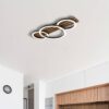 GLOBO Deckenleuchte Opal mattschwarz Metall MDF B/H/D: ca. 62x9,5x30 cm 1 Brennstellen – Bild 4