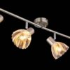 GLOBO Strahler nickel matt klar Satiniert Glas Metall B/H: ca. 70x19 cm E14 4 Brennstellen – Bild 2