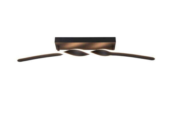 Reality LED-Deckenleuchte Ginko mattschwarz Metall B/H/T: ca. 79x12,5x9 cm 1 Brennstellen Reality LED-Deckenleuchte Ginko mattschwarz Metall B/H/T: ca. 79x12,5x9 cm 1 Brennstellen – Bild 2