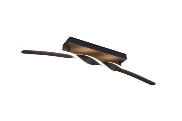 Reality LED-Deckenleuchte Ginko mattschwarz Metall B/H/T: ca. 79x12,5x9 cm 1 Brennstellen Reality LED-Deckenleuchte Ginko mattschwarz Metall B/H/T: ca. 79x12,5x9 cm 1 Brennstellen – Bild 3