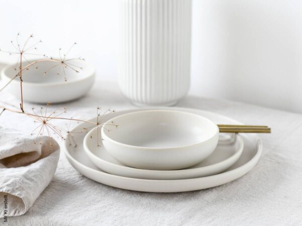 CreaTable Tafelservice Uno weiß Steinzeug 8 tlg. – Bild 5