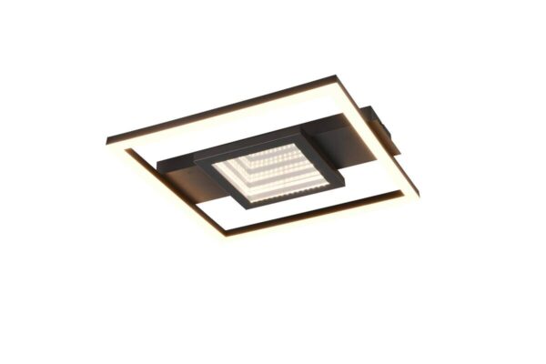 Reality LED-Deckenleuchte Wheeler mattschwarz Metall B/H/D: ca. 35x5x33 cm – Bild 2
