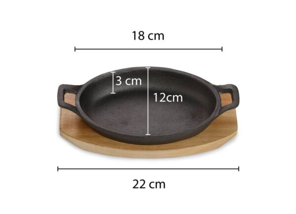 ECHTWERK Servierpfanne Big schwarz Eisen B/H/L: ca. 12x4,5x22 cm – Bild 3