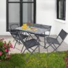 VCM Gartensitzgruppe Sumila schwarz Textilene B/H/L: ca. 45x79x46 cm – Bild 3