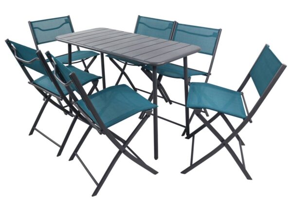 VCM Gartensitzgruppe Sumila türkis Textilene B/H/L: ca. 45x79x46 cm – Bild 5