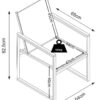 VCM Gartenstuhl anthrazit Textilene B/H/L: ca. 54x83x65 cm – Bild 3