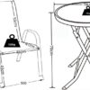 VCM Gartensitzgruppe Sonlas anthrazit Glas B/H/L: ca. 70x89x70 cm – Bild 2