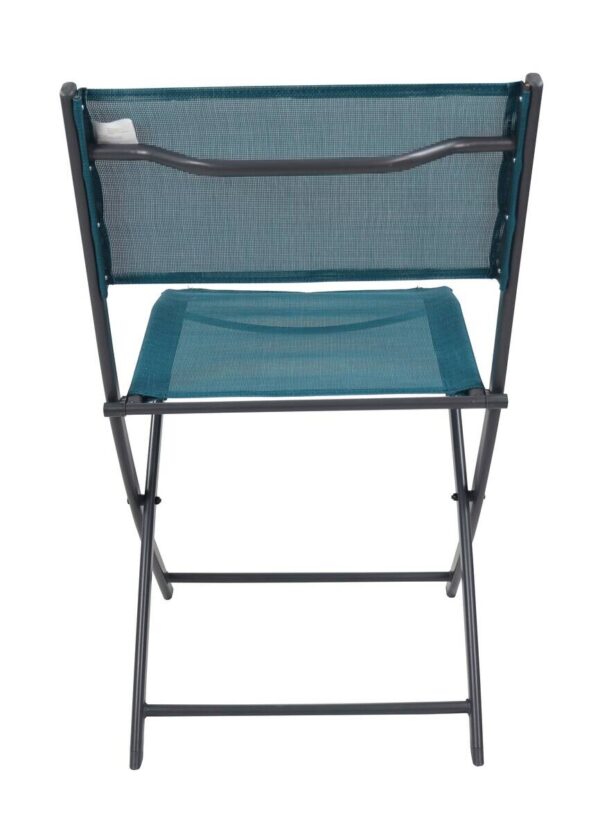 VCM Gartenstuhl 2er Set blau Stahl B/H/L: ca. 45x79x46 cm – Bild 2
