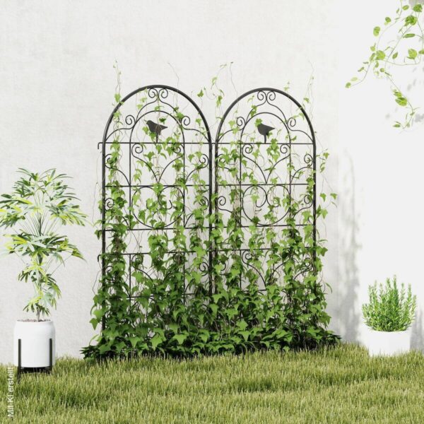 Outsunny Rankgitter schwarz B/H/L: ca. 1,3x120x50 cm – Bild 2
